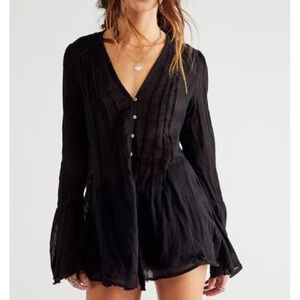 Free People Greta Gauze Top NWT never worn original packaging loose floaty small
